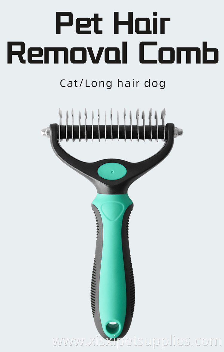 Factory Wholesale Double Sided Long Hair Pet Knot Comb Pet Dematting Cat Dog Comb Brush